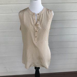 Banana Republic Silk Stripe Sleeveless Shell